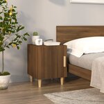 Vidaxl table de chevet chêne marron bois d'ingénierie