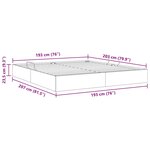vidaXL Lit de Rangement avec matelas Gris foncé 193 x 203 cm tissu