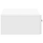 vidaXL Table d'appoint murale Blanc brillant 59 x 34 5 x 17 cm