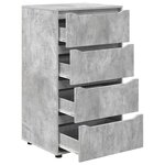 vidaXL Armoires de rangement 2 Pièces Gris béton 60 x 48 x 105 cm