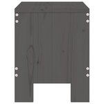 vidaXL Tabourets de jardin lot de 2 gris 40x36x45 cm bois massif pin