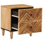 vidaXL Table de chevet 2 Pièces Marron 40 x 33 5 x 46 cm