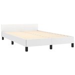 vidaXL Cadre de lit avec tête de lit sans matelas blanc 120x200 cm