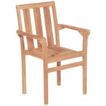 vidaXL Ensemble de bistro de jardin 3 Pièces teck solide