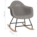 vidaXL Chaise à bascule Gris clair Tissu