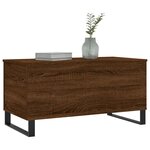 vidaXL Table basse Chêne marron 90x44 5x45 cm Bois d'ingénierie