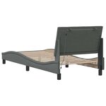 vidaXL Cadre de lit sans matelas gris foncé 90x200 cm tissu