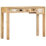 vidaXL Table console 110 x 30 x 75 cm Bois de manguier massif