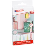 Marqueur Peinture brillante 751 Etui de 5 Assortis pastel 1-2 mm EDDING