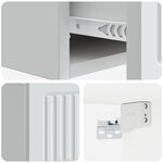 vidaXL Table d'appoint murale Blanc 59 x 34 5 x 17 cm