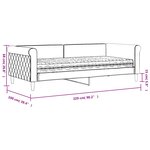 vidaXL Lit de jour avec matelas jaune 90x200 cm velours