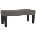 vidaXL Sommier à lattes de lit et matelas gris foncé 120x190cm velours