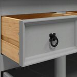 vidaXL Buffet Corona gris 112x43x78 cm bois massif pin mexicain