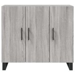 vidaXL Buffet sonoma gris 90x34x80 cm bois d'ingénierie