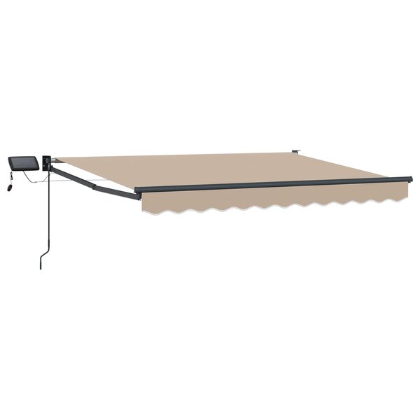 vidaXL Store rétractable manuel avec LEDs 3 5 x 2 5 m