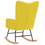 vidaXL Chaise à bascule Jaune moutarde Tissu