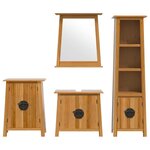 vidaXL Ensemble de meubles de salle de bain 4 Pièces bois de pin massif