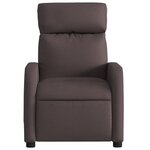 vidaXL Fauteuil de massage inclinable Marron foncé Tissu