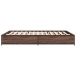 vidaXL Cadre de lit sans matelas chêne marron 135x190 cm