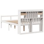 vidaXL Lit bibliothèque sans matelas blanc 135x190 cm bois pin massif