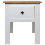 vidaXL Table de chevet Blanc 46x40x57 cm Pin Gamme Panama