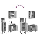 vidaXL Ensemble d'armoires de salle de bain 3 Pièces sonoma gris