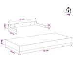 vidaXL Étagère Murale 2 pc Marbre blanc 50 x 23 5 x 3 8 cm