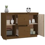 vidaXL Buffet Marron miel 111x34x75 cm Bois massif de pin