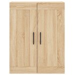 vidaXL Buffet haut Chêne sonoma 69 5x34x180 cm Bois d'ingénierie