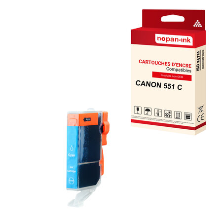 Nopan-ink - x1 cartouche canon 551 xl 551xl compatible