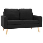 vidaXL Ensemble de canapés 2 Pièces Tissu Noir