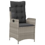 vidaXL Ensemble à manger de jardin et coussins 9 Pièces gris clair rotin