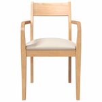 vidaXL Chaises à manger coussins 2 Pièces naturel bois massif caoutchouc