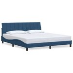 vidaXL Cadre de lit sans matelas bleu 180x200 cm tissu