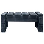Vidaxl pouf palette de jardin bois de pin imprégné de noir