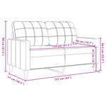 vidaXL Canapé à 2 places Rouge bordeaux 120 cm Velours