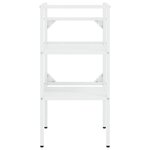 vidaXL Cadre de lavabo de salle de bain Blanc 40x38x83 cm Fer