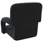 vidaXL Fauteuil de sol ajustable Noir Velours
