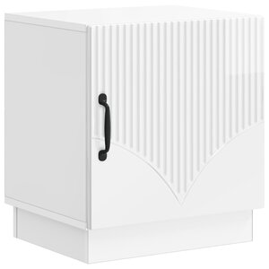 vidaXL Table de chevet Blanc brillant 43 x 34 5 x 47 cm