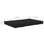 vidaXL Coussins de plancher de palette 7 Pièces Noir Coton