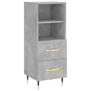 vidaXL Buffet Gris béton 34 5x34x90 cm Bois d'ingénierie