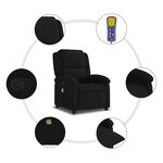vidaXL Fauteuil de massage inclinable noir velours