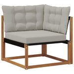 vidaXL Canapé d'angle extérieur Bois d'Acacia Massif Naturel