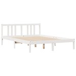 vidaXL Cadre de lit sans matelas blanc 140x200 cm bois de pin massif
