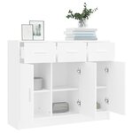 vidaXL Buffet blanc 91x28x75 cm bois d'ingénierie