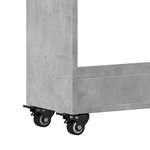 vidaXL Armoire avec roues gris béton 60x22x79 cm bois d'ingénierie