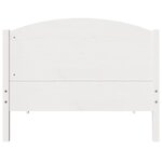 vidaXL Cadre de lit sans matelas blanc 75x190 cm bois de pin massif