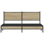 vidaXL Cadre de lit en métal sans matelas chêne sonoma 183x213 cm