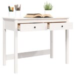 vidaXL Bureau avec tiroirs Blanc 100x50x78 cm Bois massif de pin