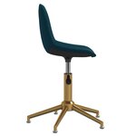 vidaXL Chaise pivotante de salle à manger Bleu Velours